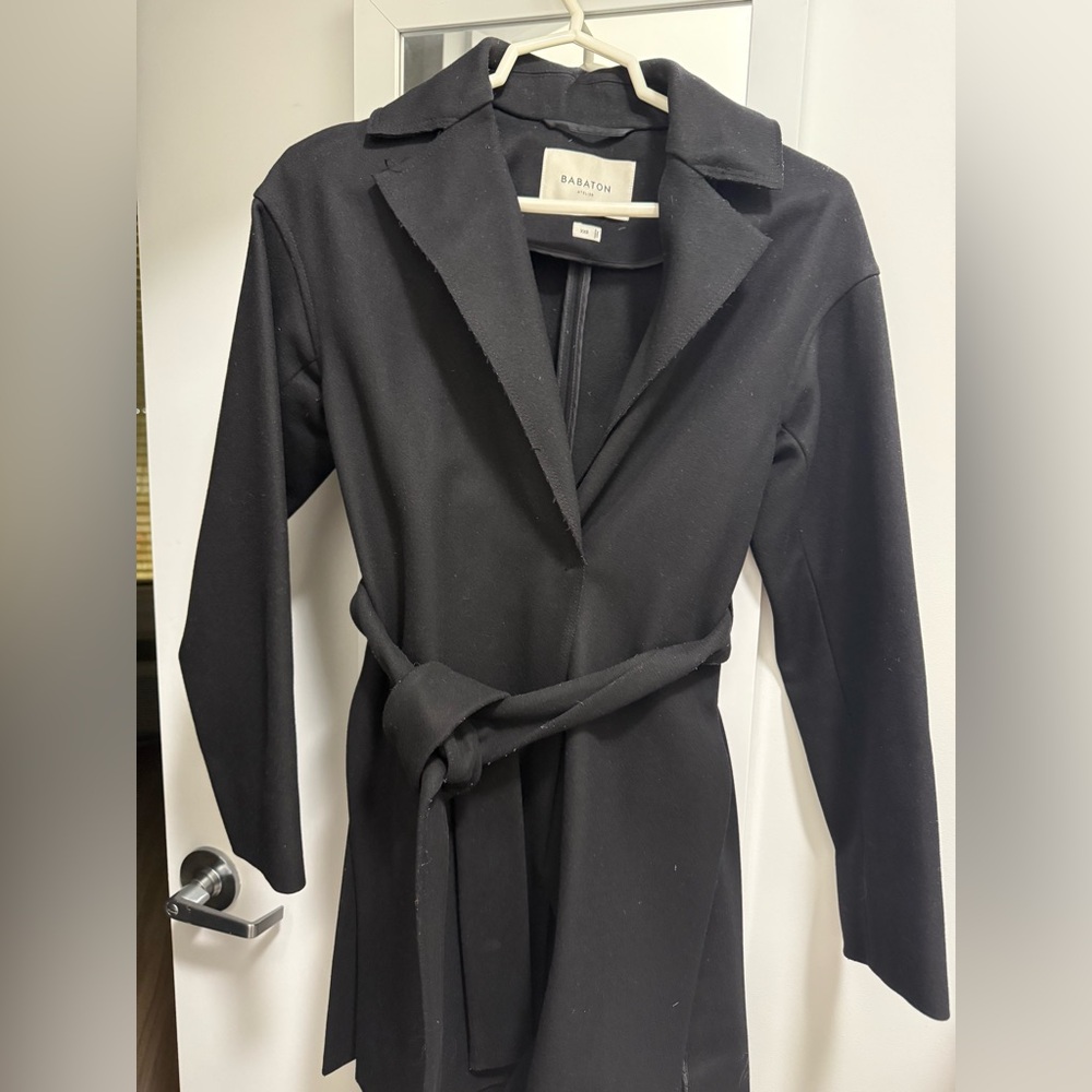 Aritzia Babaton black wool coat